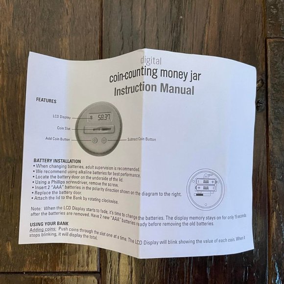 NIB - BLACK SERIES Digital Counting Money Jar - Picture 9 of 10